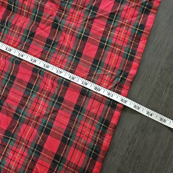 Pier 1 Imports Red Tartan Plaid Table Napkins  22” by 20”Cotton  Set of 4 Vtg - Picture 3 of 5
